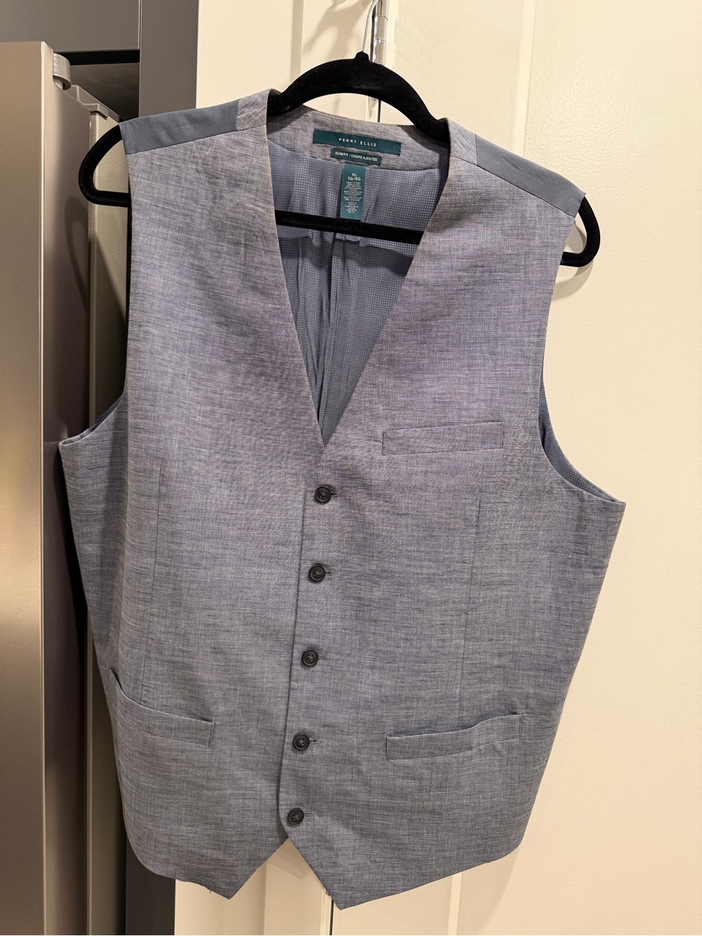 Perry Ellis Light Blue Blazer Vest